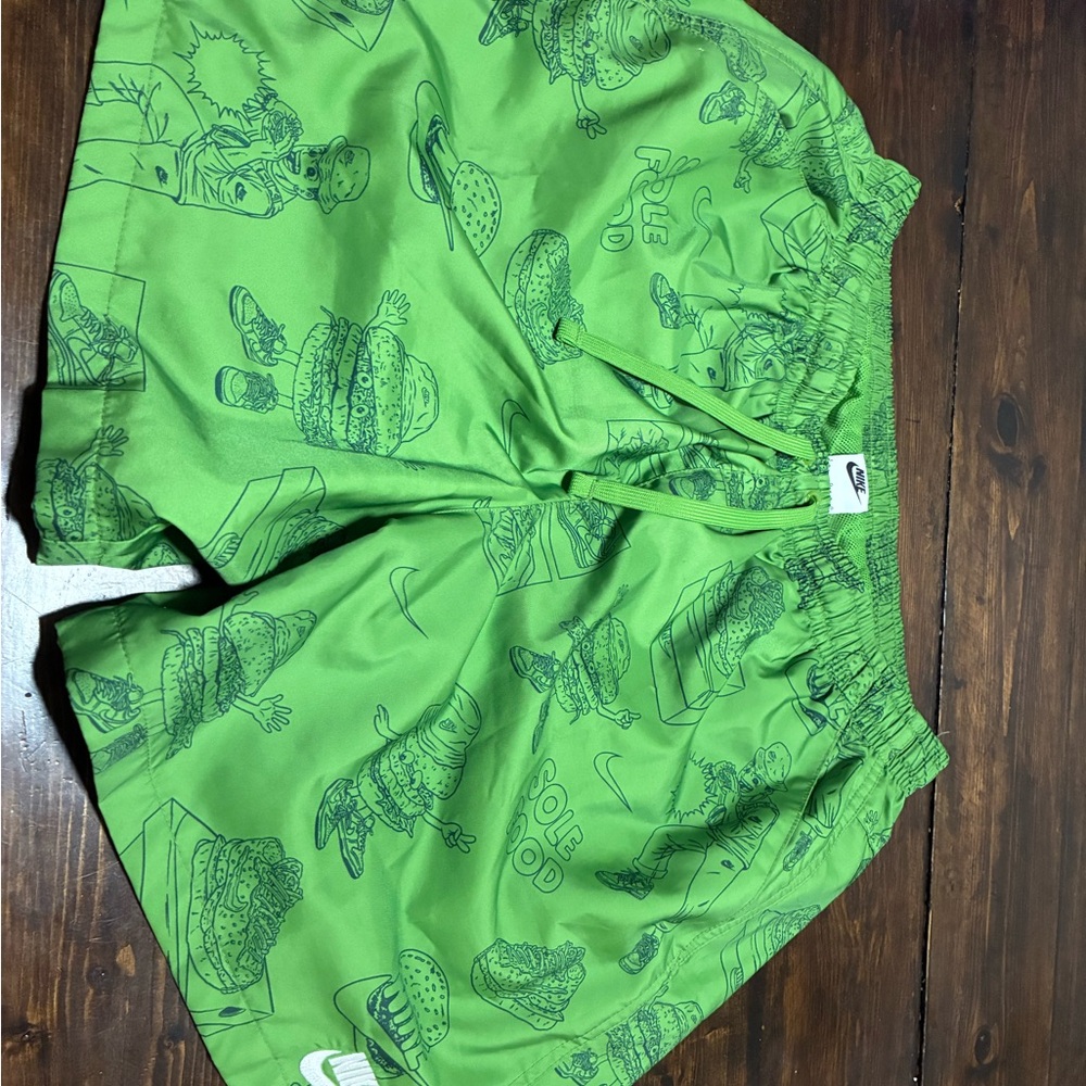 Nike Lime Green Graphic Swim Shorts